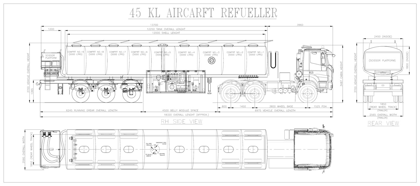 40KL Aircraft Refueller CAD