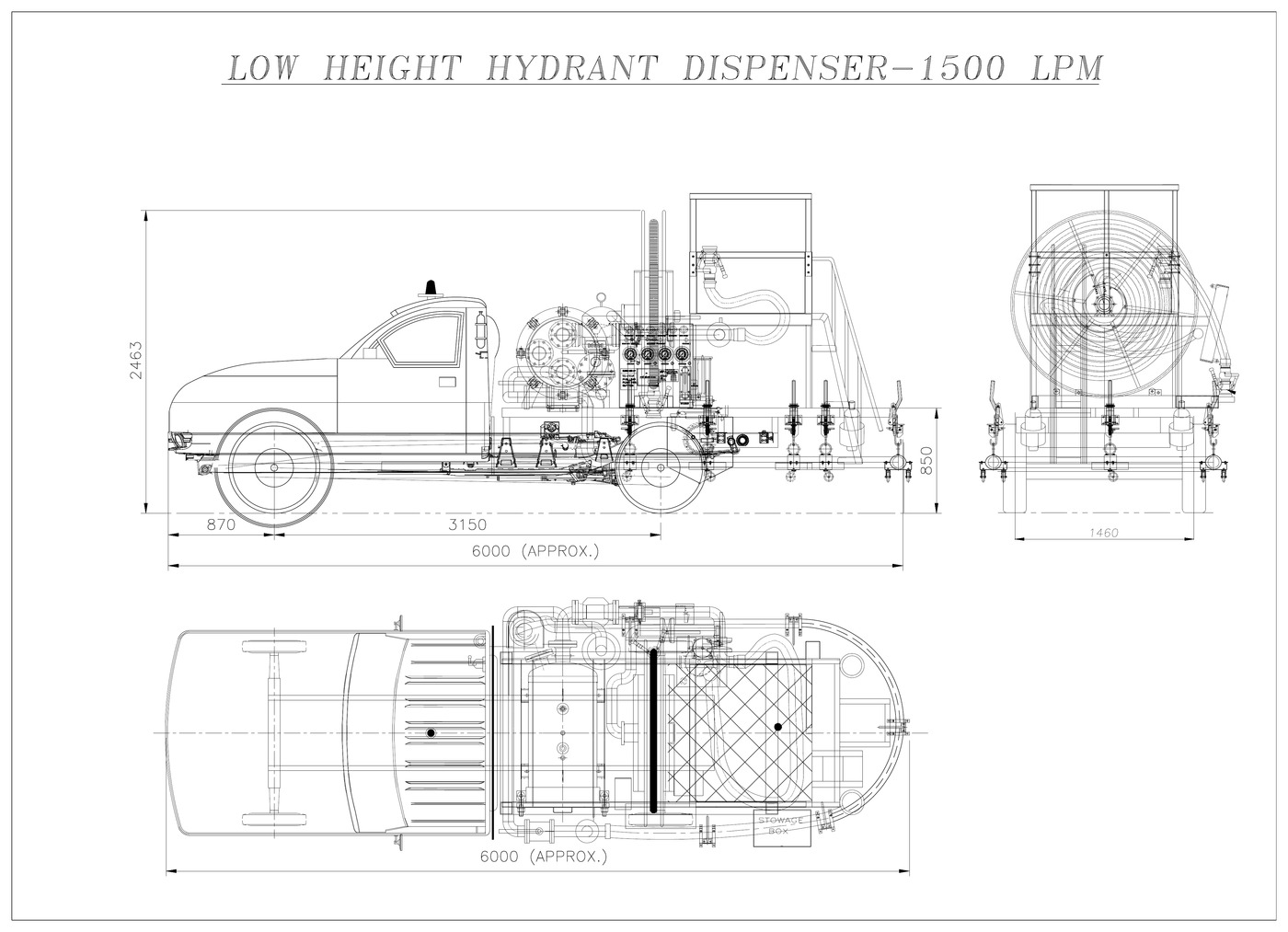 Low-Height Hydrant Dispenser CAD