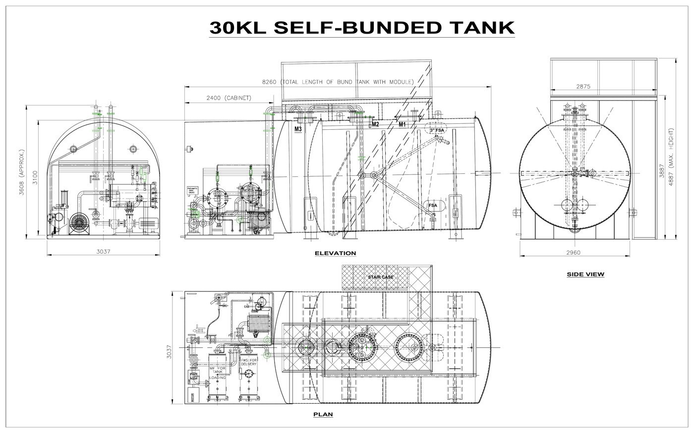 Self-Bunded Tank CAD