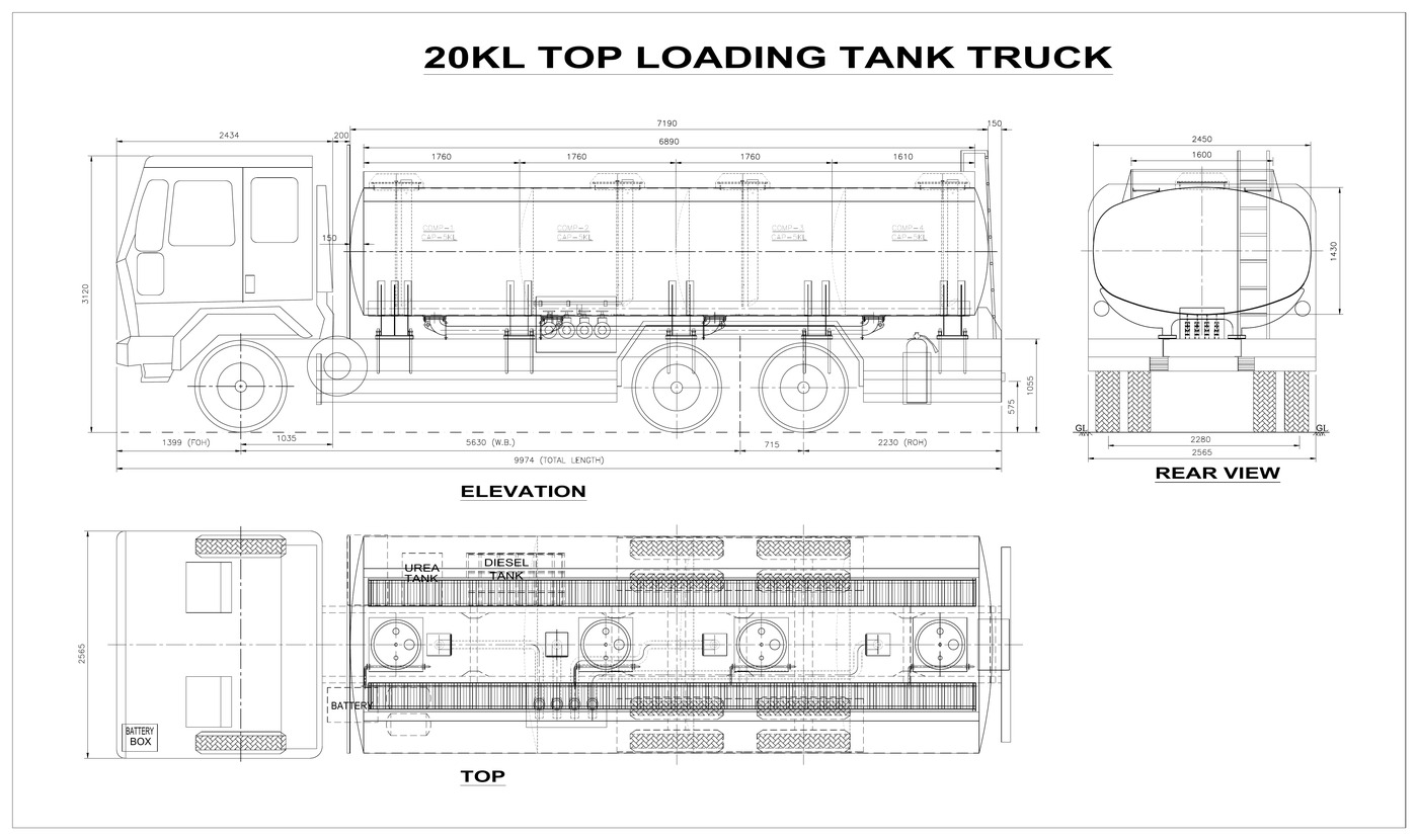 20KL Tank Truck CAD
