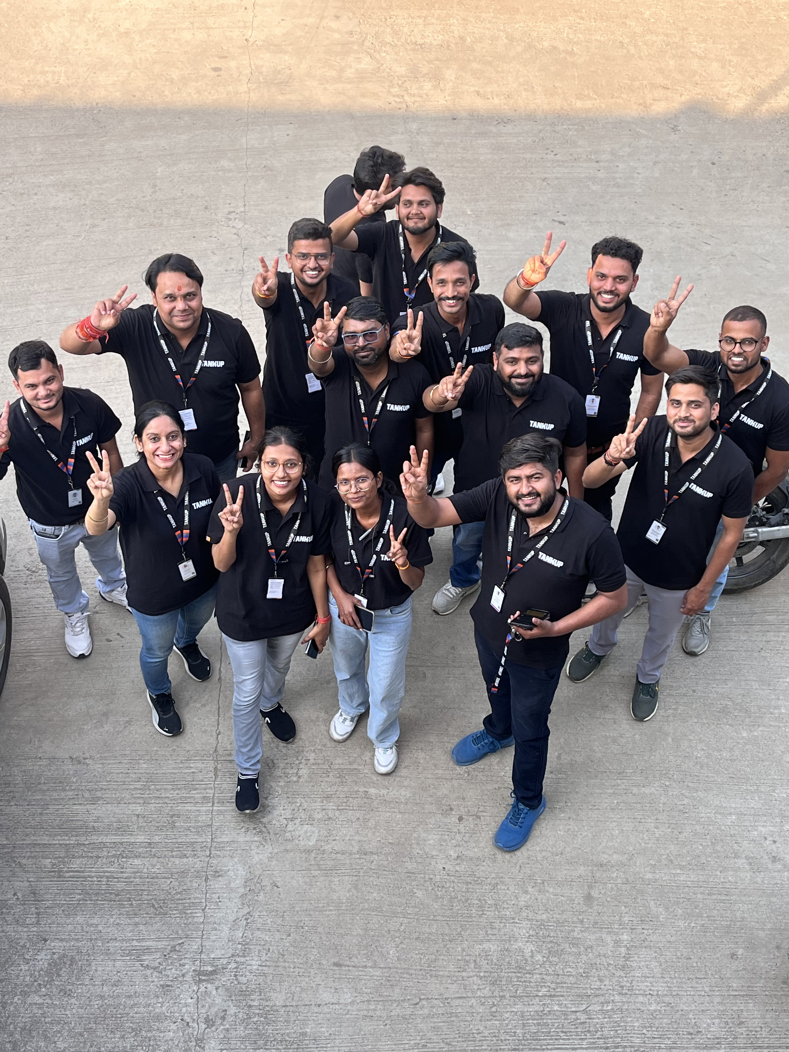The Tankup team celebrating together